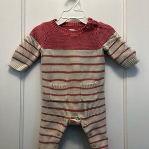 One piece baby gal striped sweater